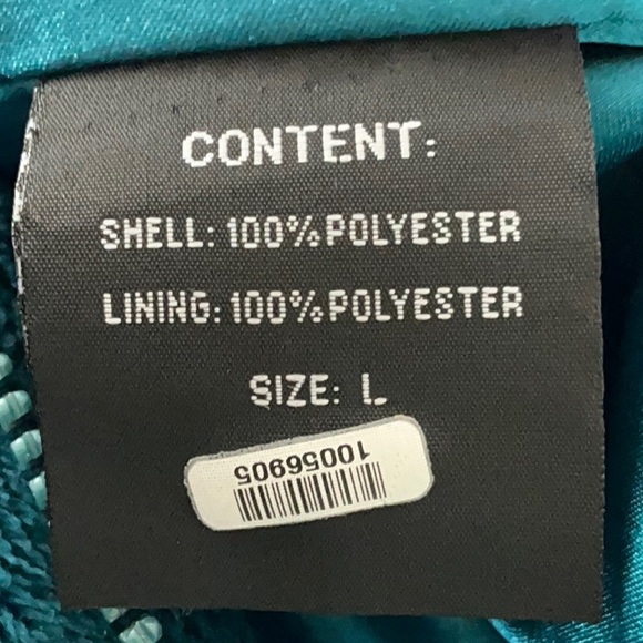 VINTAGE Susan Somers Collection zip front car coat. Teal w/ hood. - Picture 7 of 13